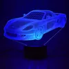 超ランニングカーナイトライトUSB電源ボタンスタイルセブンカラーLEDクリエイティブ3Dホームベッドルーム展示ホールエイス雰囲気