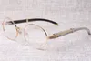 2019 new retro round eyeglasses 7550178 mixed horn glasses männer und frauen brillengestell brillen größe: 55-22-135mm