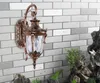 야외 복고풍 벽 램프 가벼운 클래식 빈티지 방수 벽 Sconce Carriage Light Bronze 구리 야외 벽 램프 빛 LLFA