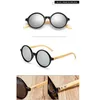 2021 nya modeprodukter män kvinnor solglasögon bambu solglasögon retro vintage trä lins trä ram handgjorda runda 1527