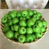 3 cm Green rouge faux mini pomme fruits artificiels de la vie végétale échantillon de décoration de maison 100pcslot déc.