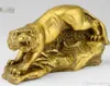 China Feng Shui decorado cobre latón zodiaco chino tigre de la suerte //amuleto