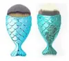 Sirena Pescado Oval Cepillos Con Cap Foundation Face Cosmetics Cosmetics Blush Powder Maquillaje Conjuntos 6 Colores