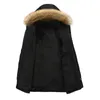 Mäns Down Parkas Partihandel - Cotton Jackor Mens Mode Tjock Varm Fur Krage Hooded Duck Coat Manlig Casual Vinter Jacka Män C