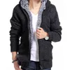 Heißer Verkauf Jacke Männer Dicke Samt Baumwolle Mit Kapuze Pelz Jacke Herren Winter Gepolsterte Gestrickte Casual Pullover Strickjacke Mantel Im Freien parka