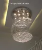 Luxe LED -regendruppel Kroonluchter Kristallen Hanglamp GU10 Traplamp voor de slaapkamer van de woonkamer