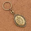 12Colors St. Christopher Inspirational Carabiner Medalj Key Ring Patron Saint of Travellers Protection Keychain K1741 12pcs / Lot