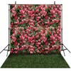 Розовый цветок цветет стены свадебные фото фоны зеленый газон пол открытый живописные обои цветочный сад фотографии фоны для студии