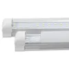 Plug and Play Single/Double Rows T8 Integrated 4ft 8ft LED-rörlampor LED-glödlampor Rör höga lumen AC110-240V