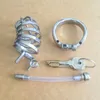 Male Chastity Cock Cage Sex Penis Lock Antion-Erection Device med avtagbar uretral Sounding Cateter Sex Toys Bondage Chastity Device