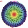 43 * 43 سنتيمتر جولة وسادة وسادة تغطي ماندالا التأمل الطابق الوسائد غطاء نسيج البوهيمي بووف رمي جولة وسادة غطاء 522