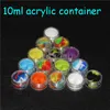 200pcs Acrylic silicon container 5ml 7ml 10ml wax hardshell silicone containers ABS non-stick dab bho oil jars tool storage jar holder