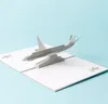 3D Handmade Pop Up Greeting Cards Plane Thank You Card Airplane Postcards For Kids Children Festive Party Supplies