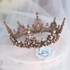 Vintage mariage mariée cristal diadèmes couronnes pleine ronde couronne strass Pageant cheveux accessoires bandeau perles casque bal coiffure