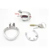 China 2020 Small Male Chastity Device with Antioff Spike Ring Stainless Steel Cock Penis Cage Chastity Belt BDSM Sex toys For Men4508188