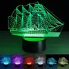 3D Optical Illusion Touch Night Light LED Desk Lamp Kunststuk met 7 veranderende kleuren, USB Powered