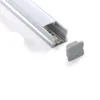 10 x 2m uppsättningar / parti Linjär ljus aluminium LED-profil U Form LED Aluminiumkanalhus för takmonterat ljus
