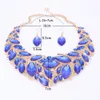 African Beads Jewelry Sets For Women Accessories Wedding Bridal Clear Crystal Pendant Statement Necklace Earring Jewelry Set