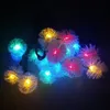 Chuzzle Ball LEDクリスマスツリーライトソーラーパワーフェアリーストリングライト20 RGB LEDグローブ照明屋外ガーデンズパーティー