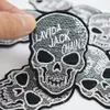 10 st punkskalleplåster märken för kläderjärn Broderad Patch Applique Strykjärn på fläckar Symtillbehör för DIY-kläder DZ-354