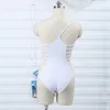 Beyaz Kadın Mayo Oymak Kadın Tek parça Mayo Sutyen Yastıklı Kadın Monokini Bodysuit mayolar ücretsiz kargo