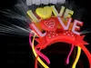 Factory direct selling, Valentine's day, flash headdress, luminous love fiber, headband, hair pin, party, Party Led Rave Toy