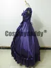 Japoński Anime Strój Renaissance Gothic Reenactment Dress Suknia Balowa Purple Dress H008