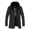 Оптовик- Новая зимняя шерстяная шерсть мужская шерстяная куртка мужская мех
