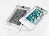 100 pcs de plástico zíper moer arenaceous prata embalagem de varejo saco de telefone celular case para iphone 6 s 4.7 / 5.5 samsung s5 s6 nota 4