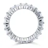 Victoria Wieck Luxury Jewelry Brand Desgin 925 Sterling Silver White Topaz Round Gemstones Women Wedding Engagement Band Ring Gift Size 5-11