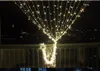 6m x 3m 600 LED -hem utomhus semester juldekorativ bröllop xmas sträng fairy curtain girlands strip party lampor