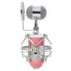 Mikrofoner BM-8000 Professionell inspelningskondensor Sound Studio Microphone med 3,5 mm kontakt för KTV-karaoke med stativ Holder Pop Filter