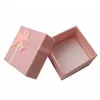 Venta al por mayor 264PCS Cajas de anillo para la exhibición de joyería Caja de regalo de papel Pendientes de boda Organizador Caja de cinta de color mezclado 4 * 4 * 3 cm