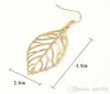 컷 아웃 Leaf Dangle Earrings 보헤미안 실버 / 골드 톤 후프 귀걸이 Womens Jewelry Gift 후크 귀걸이