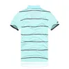 NOWOŚĆ Polos Polos Stripe Men T-shirty Krocodile krótkie topy z krótkim rękawem Bawełny polo sportowy krótki rękaw Letni swobodny koszulka polo SH249R