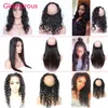 Glamorous Human Hair 360 Frontals Body Wave Straight Deep Wave Curly Brazilian Hair 360 Lace Frontal Closures 22.5x4x3 Round Lace Closures