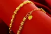 234b 215x6mm 24k Pure Borded Bordedery Flower Chain Bracelets Jóias de casamento para mulheres de alta qualidade níquel sem chumbo grátis