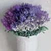 Flor de lavanda artificial, 1 buquê, 10 cabeças, folhas falsas, decorações de jardim, festa em casa, jardim, decoração de casamento, 4 cores para Choose228b