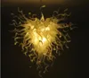Fancy varm kristallglas lampa hjärtform hängande LED 110v till 240v blåst glas ljuskrona belysning