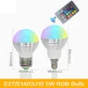 E27 E14 للتغيير RGB ماجيك 3 واط أدى مصابيح لمبة 85-265 فولت 110 فولت 220 فولت أدى ضوء الضوء + الأشعة تحت الحمراء للتحكم عن بعد
