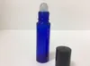 10 مل 1 / 3OZ لفة على زجاجات -Refillable الكوبالت الأزرق زجاج عطر فارغة لفة على زجاجات النفط