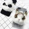 Plush Plastic Phone Case For iPhone 6 6s Plus Plush Rabbit Panda Doll Plastic Coque Cover For iPhone 6 6s Case Shell