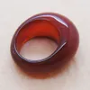 2018 Hot Sale Natural Red Agate Ring Jade Ring Högkvalitativa semi ädelsten smycken engagemang bröllop ringar för kvinnor