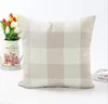 Classic large lattice pillowcase Natural linen decorative pillow case Living room bed office cushion cover 4545cm4494962