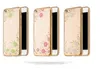 Diamond Bling Soft TPU Clear Telefon Powrót Pokrywa Secret Garden Flowers Case dla iPhone 5 6S 6 Plus 7 7Plus Samsung S6 S7