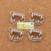 Pendentifs de charmes de dents de crocs de Vampire 300 pièces lot 17 5x12 3mm bijoux en argent Antique bricolage L165 LZsilver242N
