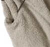 Caldo autunno moda donna donna felpe con cappuccio pelliccia di agnello finta top gilet outwear gilet