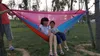 Hammocks, 50pcs/lot Outdoor Portable camping Mosquito net sleeping hammock High strength parachute Fabric double hanging bed