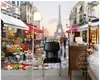 Wholesale-3D papel de parede foto personalizada não-tecida adesivo de parede imagem 3 d a torre Eiffel rua pintura papel de parede para paredes 3 d