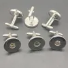 ファッション5パリス/ロットシルバースナップチャームCUFFLINKS DIYスナップジュエリーフィット18mmジンジャースナップチャンクチャームボタン